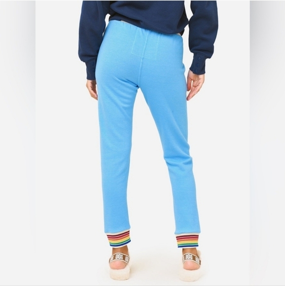Aviator Nation rainbow rib sweatpant sky blue medium - Picture 2 of 7